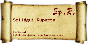 Szilágyi Ruperta névjegykártya